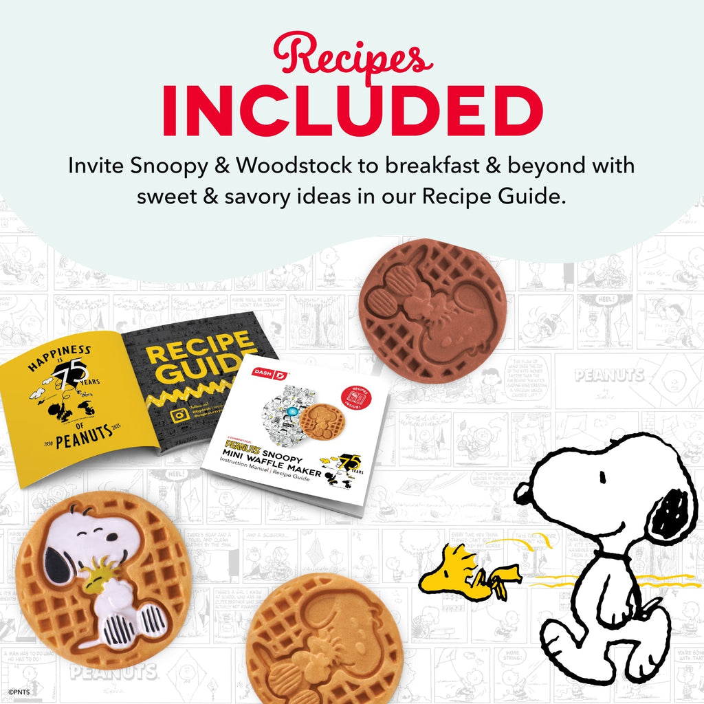 Peanuts® x Dash 75th Anniversary Mini Waffle Maker